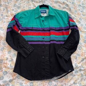 Wrangler Teal Button-Up Shirt